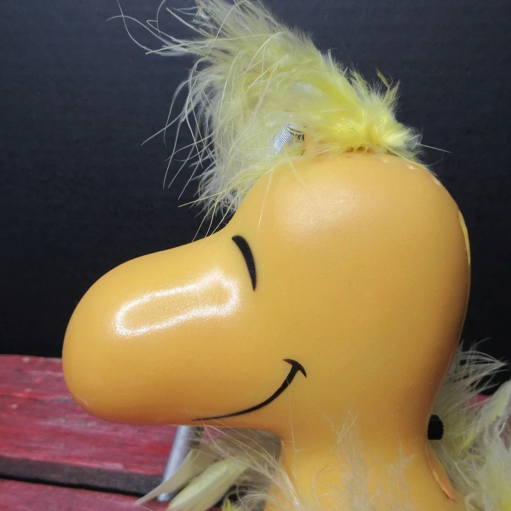 Vintage 1972 Peanuts Woodstock Bobble Head Spring Action Figure Hong Kong United